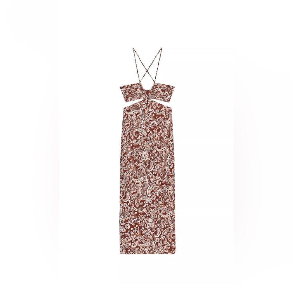 Zara Brand New Dress Size L
Elegant Strapless Paisley Dress